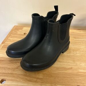 Madewell Black Chelsea Rain Boots